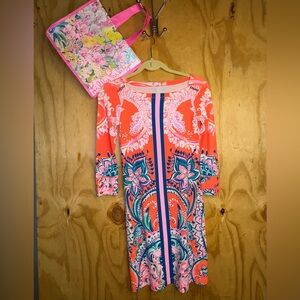 Lilly Pulitzer Dress Women's‎ Colorful Print Long Sleeve Casual Party
